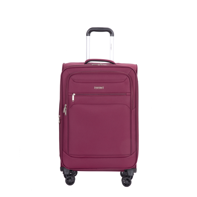5-Piece Set (18/23/27/Travelbag /toiletry bag) ,Softshell Suitcase Spinner Wheels Terylene Polyester Luggage Sets Carry On Suitcase Luggage Lightweight Durable Suitcase WINE RED