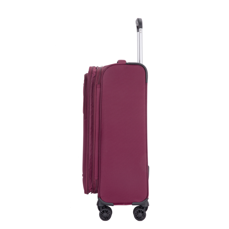 5-Piece Set (18/23/27/Travelbag /toiletry bag) ,Softshell Suitcase Spinner Wheels Terylene Polyester Luggage Sets Carry On Suitcase Luggage Lightweight Durable Suitcase WINE RED
