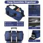 Luggage Sets 5 Piece with Duffel Bag, Hardside Suitcase Set with Spinner Wheel and TSA Lock, Lightweight Travel Luggage for Men and Women, Dark Blue