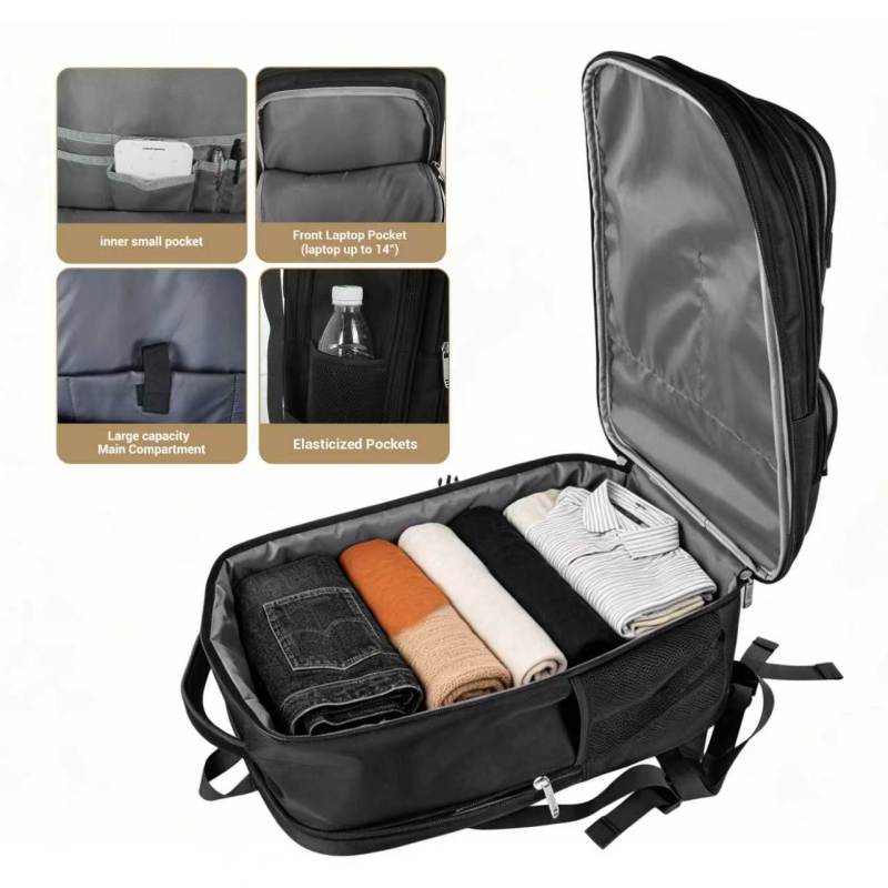 Smicure Travel carry on Backpack Laptop Business 19 Inch Business Anti Theft Slim Sturdy College School Computer Bag.Black