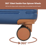Smicure Hardside Luggage Sets 6 Piece, Hardshell Suitcase with TSA Lock Spinner Wheel and Travel Duffle Bag.（light Blue）