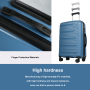 Travelhouse 3 Piece Hardshell Luggage Set Hardside Lightweight Suitcase with Lock Spinner Wheels and 2 Packing Cubes.(Blue)