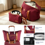 5-Piece Luggage Set, Hard Shell Suitcases with Spinner Wheels,TSA Lock,Travel Tote Bag & Cosmetic Pouch, Red