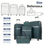 Luggage Sets 5 Piece with Duffel Bag, Hardside Suitcase Set with Spinner Wheel and TSA Lock, Lightweight Travel Luggage for Men and Women, Green