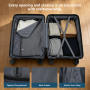 Travelhouse 3 Piece Checked Hard Shell Luggage Set Lightweight Suitcase with Lock and Spinner Wheels,Peacock blue