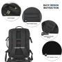 Travel carry on Backpack Laptop Business 17 Inch Business Slim Sturdy College School Computer Bag Gift for Men & Women.Black