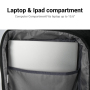 Travel carry on Backpack Laptop Business 17 Inch Business Slim Sturdy College School Computer Bag Gift for Men & Women.Black