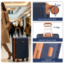 5-Piece Luggage Set, Hard Shell Suitcases with Spinner Wheels,TSA Lock,Travel Tote Bag & Cosmetic Pouch, Blue