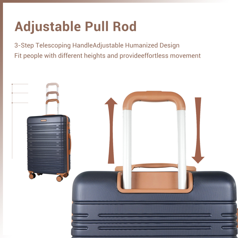 Smicure Hardside Luggage Sets 6 Piece, Hardshell Suitcase with TSA Lock Spinner Wheel and Travel Duffle Bag.Blue