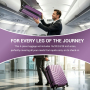 NiceTravel 4-Piece Hardside Luggage Set,Lightweight suitcase with TSA Locks & Double Spinner Wheels, Purple