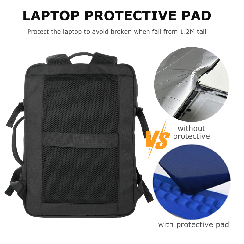 Travel carry on Backpack Laptop Business 17 Inch Business Slim Sturdy College School Computer Bag Gift for Men & Women.Black
