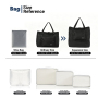 NiceTravel 8-Piece Hardside Luggage Set, Lightweight Suitcase with TSA Lock & Expandable Travel Tote Bag and Packing Cube, Black