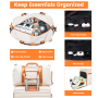 Hardside Luggage Sets 3 Piece, Hardshell Suitcase TSA Lock Spinner Wheel with Travel Duffle Bag and 4 Packing Cube.Beige