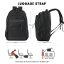 Travel carry on Backpack Business slim Sturdy Laptops Backpack, College School Computer Bag Gift for Men & Women Fits 15 Inch Notebook.Black