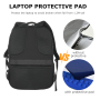 Smicure Travel carry on Backpack Laptop Business 19 Inch Business Anti Theft Slim Sturdy College School Computer Bag.Black