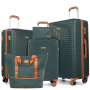 5-Piece Luggage Set, Hard Shell Suitcases with Spinner Wheels,TSA Lock,Travel Tote Bag & Cosmetic Pouch, Green