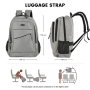 Travel carry on Backpack Business slim Sturdy Laptops Backpack, College School Computer Bag Gift for Men & Women Fits 15 Inch Notebook.Gray