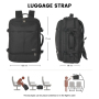 Travel carry on Backpack Laptop Business 17 Inch Business Slim Sturdy College School Computer Bag Gift for Men & Women.Black