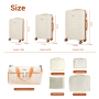 Hardside Luggage Sets 3 Piece, Hardshell Suitcase TSA Lock Spinner Wheel with Travel Duffle Bag and 4 Packing Cube.Beige