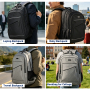 Travel carry on Backpack Business slim Sturdy Laptops Backpack, College School Computer Bag Gift for Men & Women Fits 15 Inch Notebook.Black