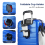 NiceTravel Luggage Set (20/24/28 inch),Hard-shell suitcase with Cup Holder(20"), Combination Locks & 360° Spinner Wheels, Blue
