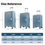Travelhouse 3 Piece Checked Hard Shell Luggage Set Lightweight Suitcase with Lock and Spinner Wheels,Grayish blue