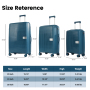 Travelhouse 3 Piece Checked Hard Shell Luggage Set Lightweight Suitcase with Lock and Spinner Wheels,Peacock blue