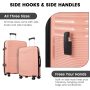 NiceTravel 8-Piece Hardside Luggage Set, Lightweight Suitcase with TSA Lock & Expandable Travel Tote Bag and Packing Cube, Pink