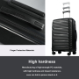 Travelhouse 3 Piece Hardshell Luggage Set Hardside Lightweight Suitcase with Lock Spinner Wheels and 2 Packing Cubes.(Black)
