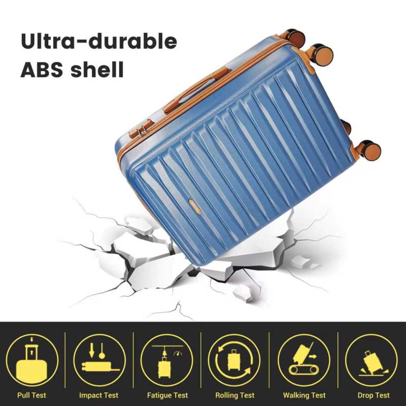 Hardside Luggage Sets 3 Piece, Hardshell Suitcase TSA Lock Spinner Wheel with Travel Duffle Bag and 4 Packing Cube.Blue