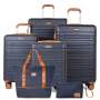 Smicure Hardside Luggage Sets 6 Piece, Hardshell Suitcase with TSA Lock Spinner Wheel and Travel Duffle Bag.Blue