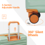 Hardside Luggage Sets 3 Piece, Hardshell Suitcase TSA Lock Spinner Wheel with Travel Duffle Bag and 4 Packing Cube.Green