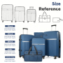 Luggage Sets 5 Piece with Duffel Bag, Hardside Suitcase Set with Spinner Wheel and TSA Lock, Lightweight Travel Luggage for Men and Women, Blue