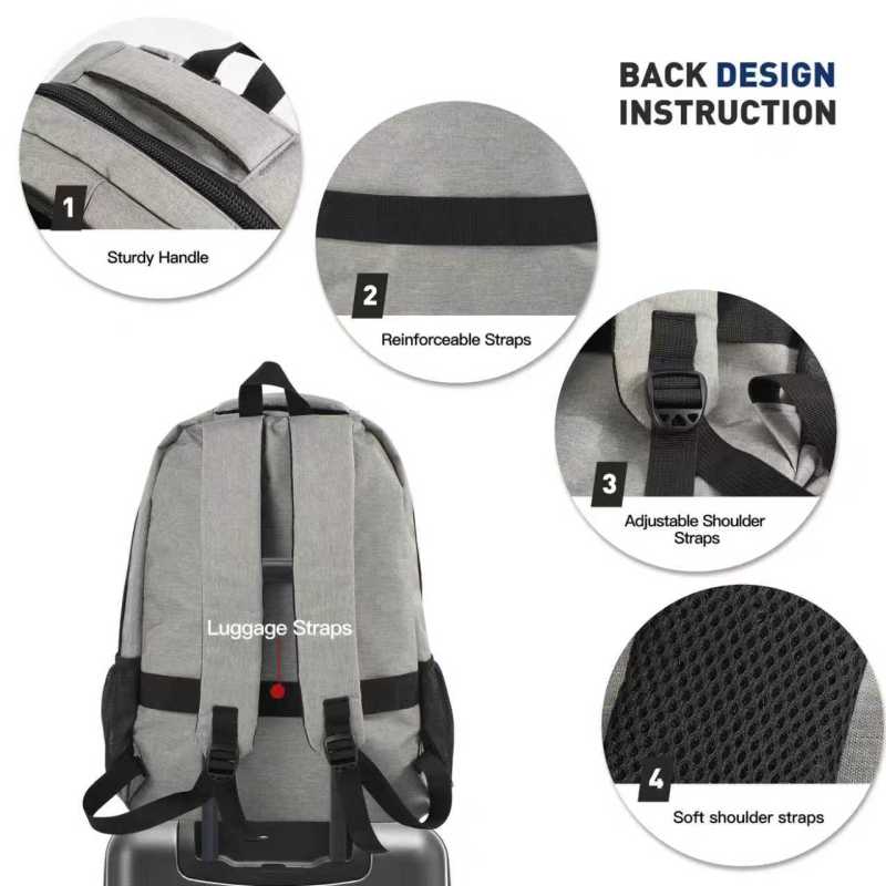 Travel carry on Backpack Business slim Sturdy Laptops Backpack, College School Computer Bag Gift for Men & Women Fits 15 Inch Notebook.Gray