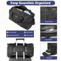 Luggage Sets 5 Piece with Duffel Bag, Hardside Suitcase Set with Spinner Wheel and TSA Lock, Lightweight Travel Luggage for Men and Women, Black