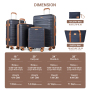 Smicure Hardside Luggage Sets 6 Piece, Hardshell Suitcase with TSA Lock Spinner Wheel and Travel Duffle Bag.Blue