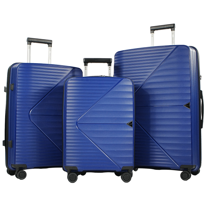 Smicure Luggage Sets 3 Piece with Spinner Wheel, Hardside Suitcase Set with TSA Lock, Lightweight Travel Luggage for Men and Women, Blue