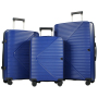 Smicure Luggage Sets 3 Piece with Spinner Wheel, Hardside Suitcase Set with TSA Lock, Lightweight Travel Luggage for Men and Women, Blue