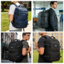 Smicure Travel carry on Backpack Laptop Business 19 Inch Business Anti Theft Slim Sturdy College School Computer Bag.Black
