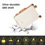Hardside Luggage Sets 3 Piece, Hardshell Suitcase TSA Lock Spinner Wheel with Travel Duffle Bag and 4 Packing Cube.Beige