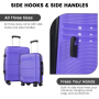 NiceTravel 8-Piece Hardside Luggage Set, Lightweight Suitcase with TSA Lock & Expandable Travel Tote Bag and Packing Cube, Purple