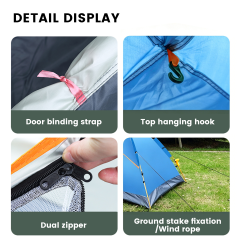 Forest Myth 2 Person Instant Camping Tent, Auto Setup Pop Up Tent for Camping/Hiking/Travel, Blue