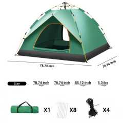Forest Myth 2-4 Person Instant Camping Tent, Easy Automatic Pop up Tents for Camping/Outdoor/Beach/Hiking/Traveling,Green