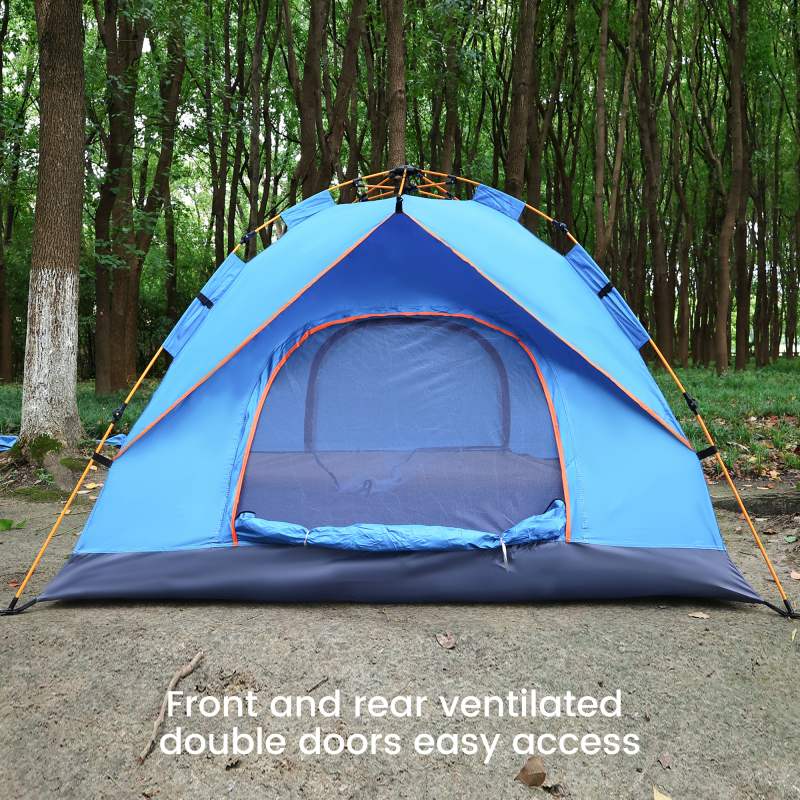 Forest Myth 2 Person Instant Camping Tent, Auto Setup Pop Up Tent for Camping/Hiking/Travel, Blue
