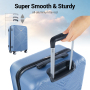 Tripcomp 11 Piece Hardshell Luggage Set, 20/24/28 Inch Carry On Spinner Suitcase with Packing Cubes Toiletry Bag, Lightweight Durable Travel Suitcase Smooth Rolling Wheels,Blue