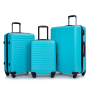3 Pieces Luggage Sets ABS Lightweight Suitcase with Two Hooks, Spinner Wheels, TSA Lock, (20/24/28)
