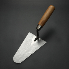 Wooden Grip Carbon Steel Blade Concrete Mortar Float Patching Finishing Masonry Trowel with Zinc Alloy Cap End