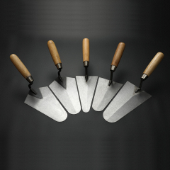 Wooden Grip Carbon Steel Blade Concrete Mortar Float Patching Finishing Masonry Trowel with Zinc Alloy Cap End