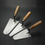Wooden Grip Carbon Steel Blade Concrete Mortar Float Patching Finishing Masonry Trowel with Zinc Alloy Cap End