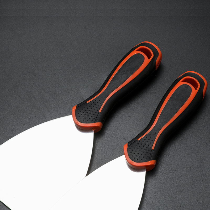 2" 3" 4" 5" 6" Rubber Handle Stainless Steel Metal Spatula Set Flexible Putty Knife Spatula Knives